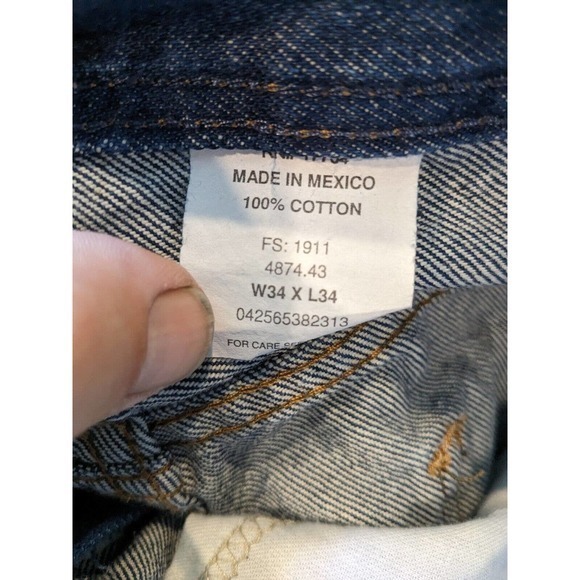 Key Jeans Mens 34x34 Straight Dark wash Worn‎ Once 100% Cotton - Picture 4 of 4